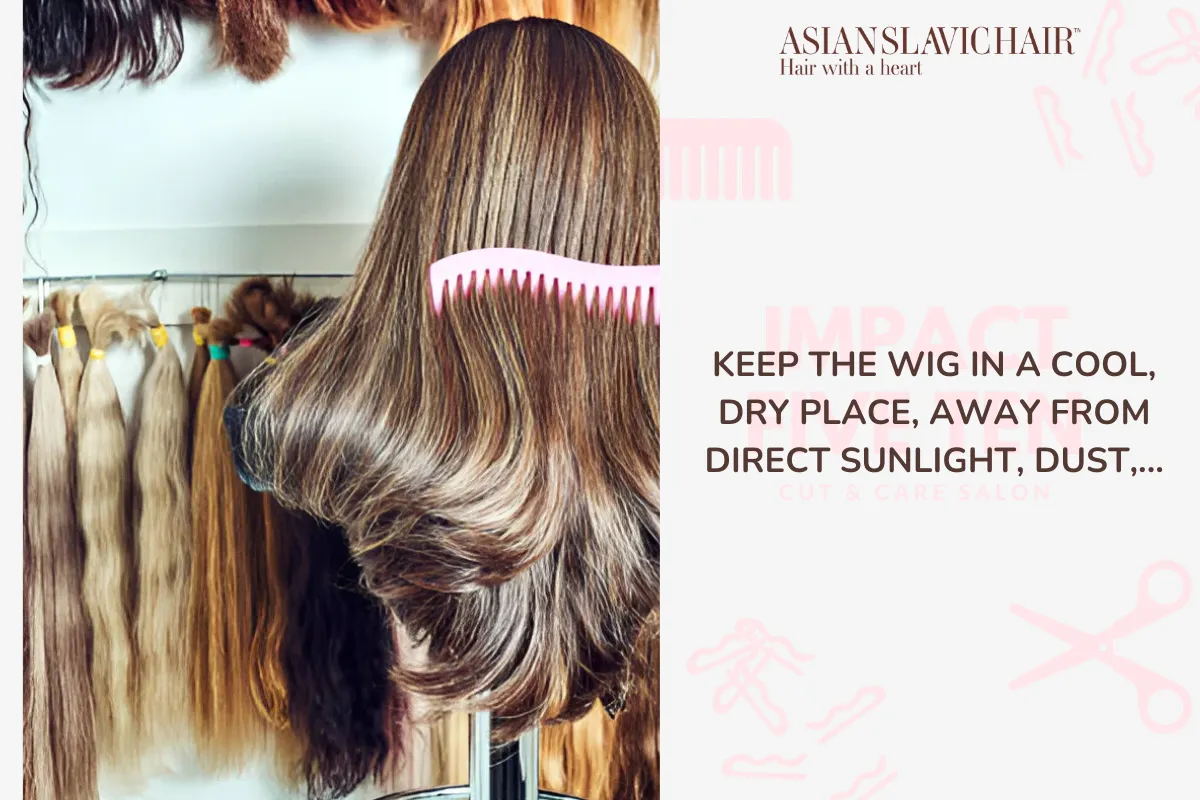 Keep the wig in a cool, dry place, away from direct sunlight, dust,...