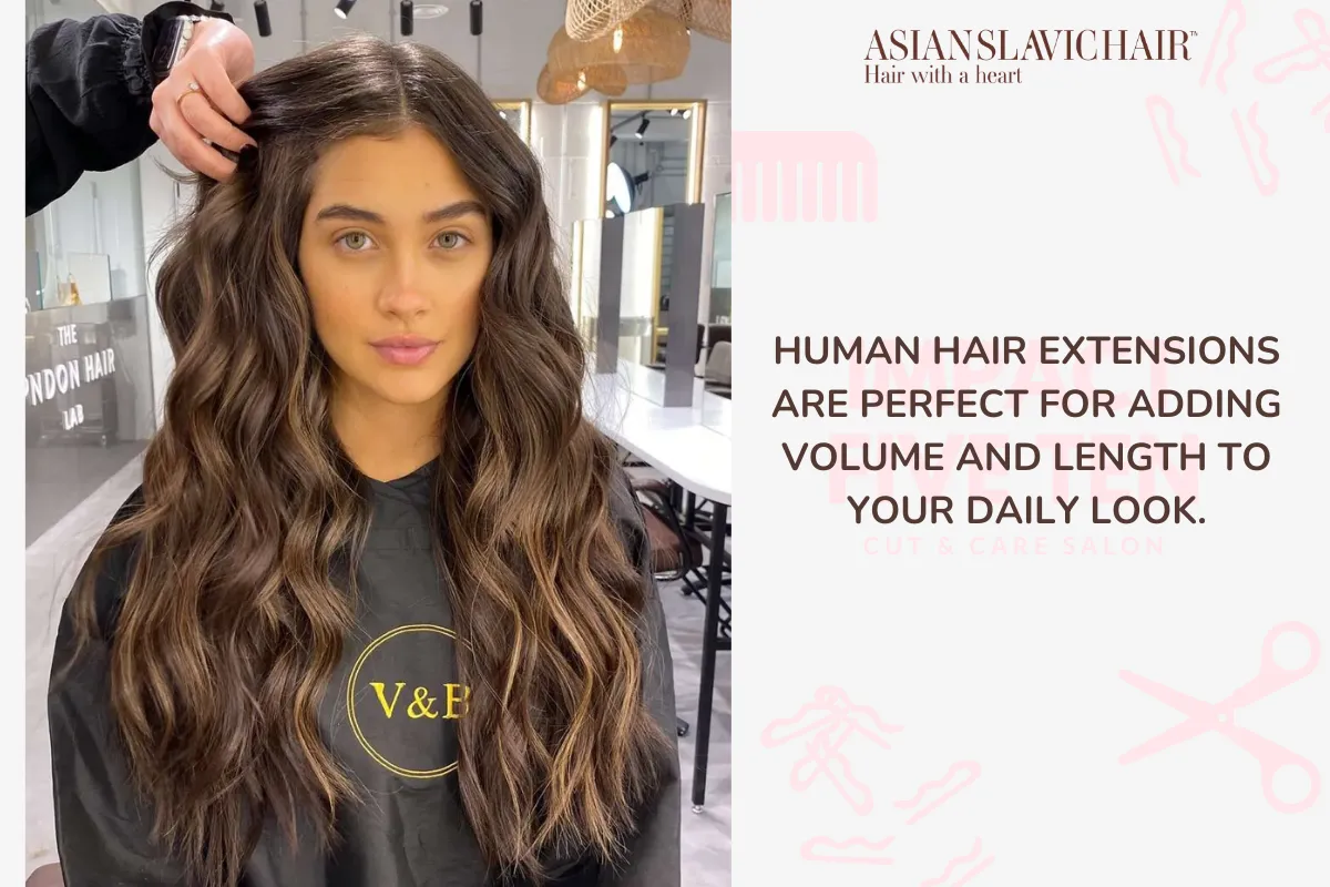 Human hair extensions are perfect for adding volume and length to your daily look.