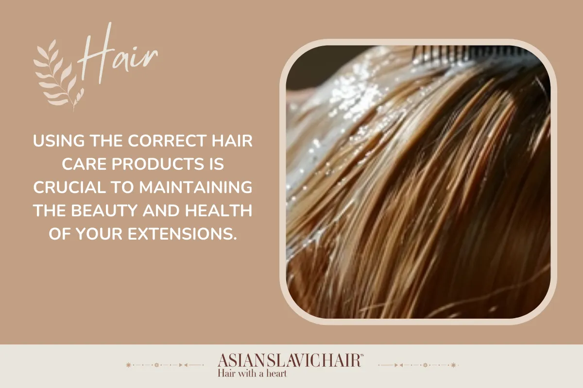 Using the correct hair care products is crucial to maintaining the beauty and health of your extensions.